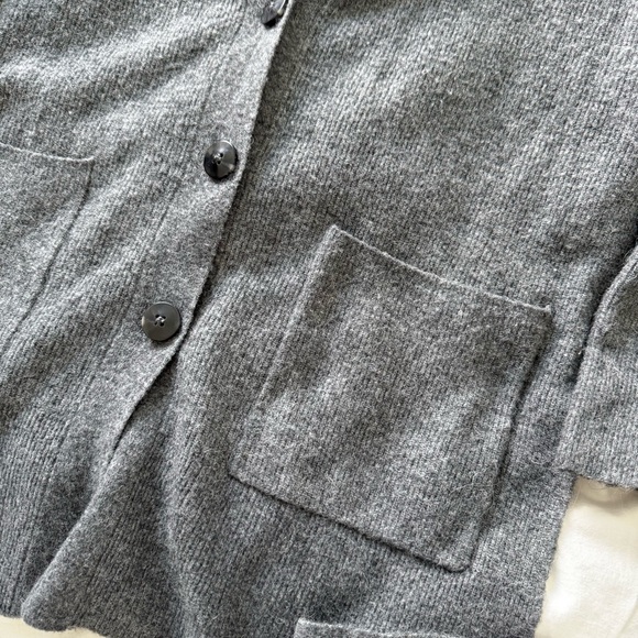 ZARA Gray Knit Wrap Robe - Picture 15 of 15